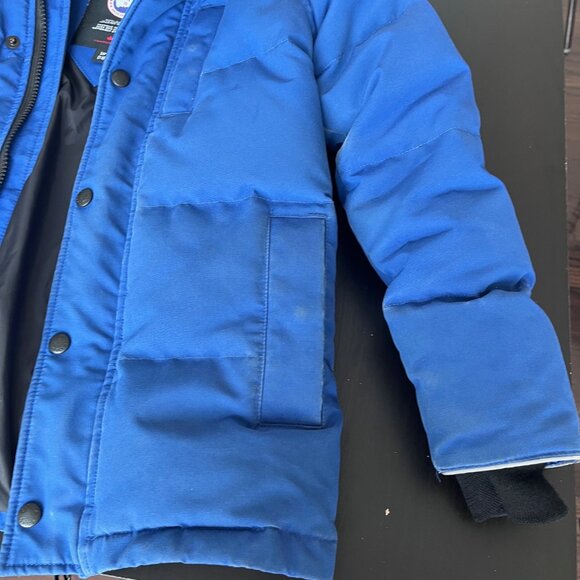 Canada Goose Parka Winter Jacket Blue SP 7/8 Kids - Picture 3 of 7